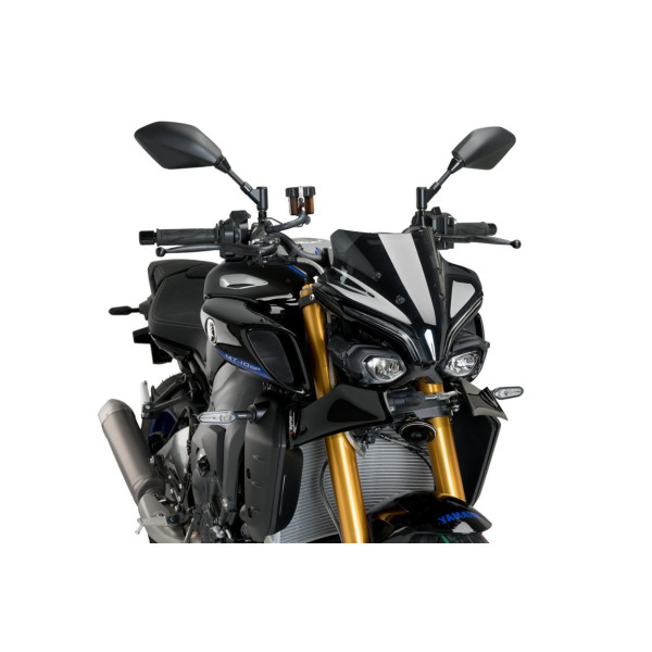 Puig Puig front downforce wings | gloss black | yamaha mt-10 / sp 2022>current